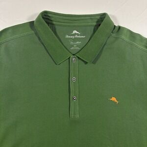 Tommy Bahama Polo Shirt Men's 3XLT Green Supima Golf Breathable Outdoors